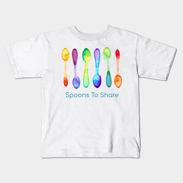 Spoons To Share! Kids T-Shirt by KelseyLovelle